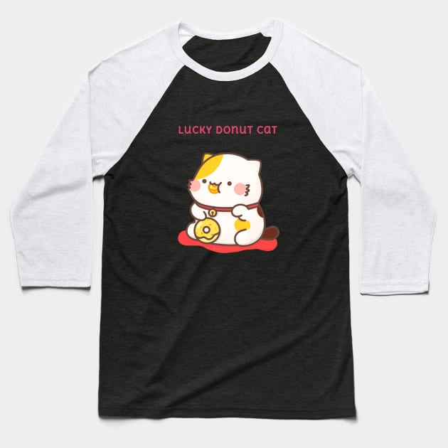 Lucky donut cat Baseball T-Shirt by @muffin_cat_ig